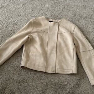 Zara suede cream jacket size XS